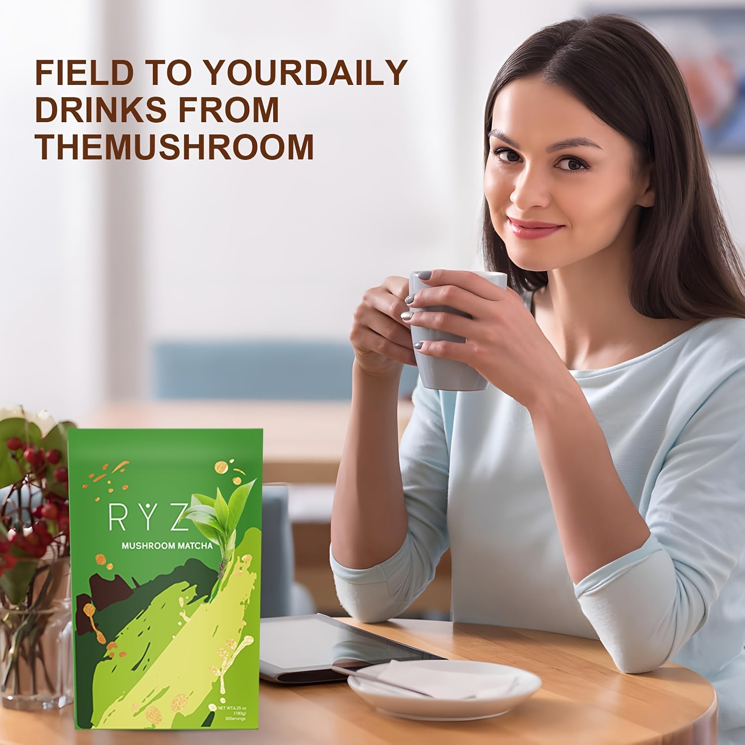 Mushroom Coffee - Premium Coffee Blend With Grass Fed Collagen, Reishi, Cordyceps, Lion's Mane And L-Theanine