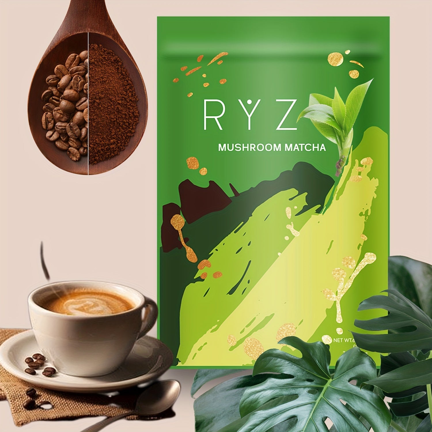 Mushroom Coffee - Premium Coffee Blend With Grass Fed Collagen, Reishi, Cordyceps, Lion's Mane And L-Theanine