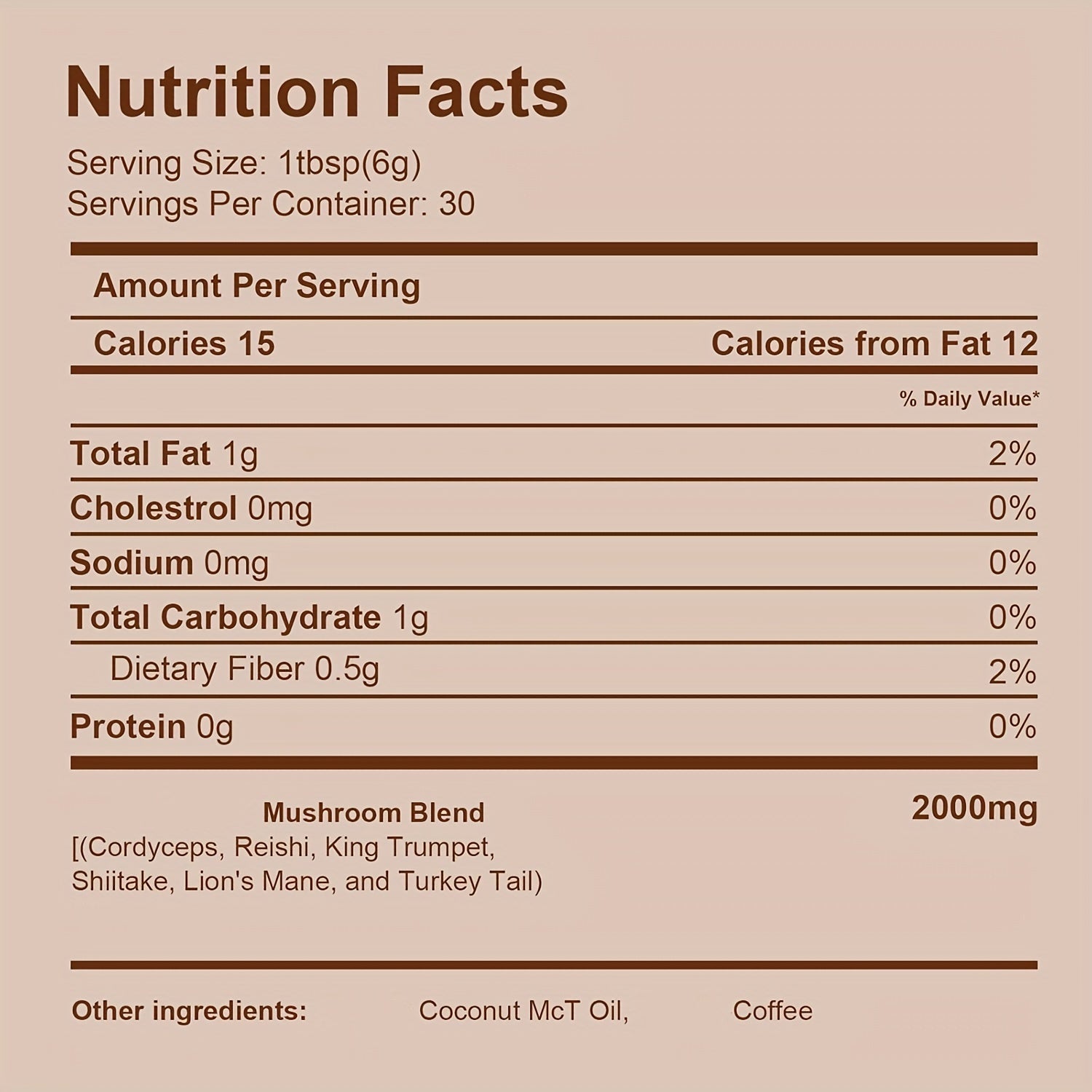 Mushroom Coffee - Premium Coffee Blend With Grass Fed Collagen, Reishi, Cordyceps, Lion's Mane And L-Theanine
