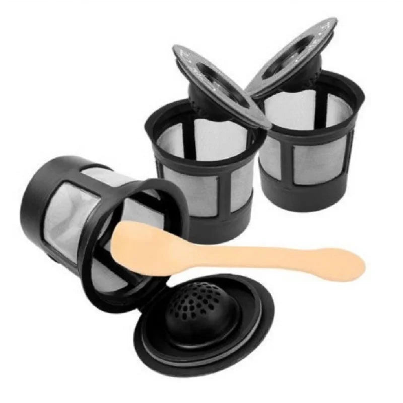 3 PCS Reusable Stainless Steel Coffee Filter Capsule for Keurig