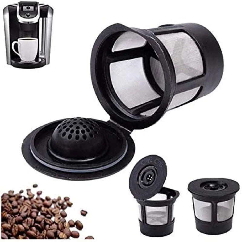 3 PCS Reusable Stainless Steel Coffee Filter Capsule for Keurig