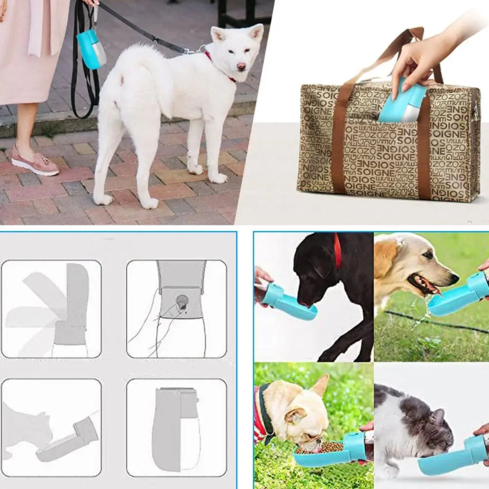 Pet Supplies 300ml Pet Dog Water Bottle Foldable Leakproof