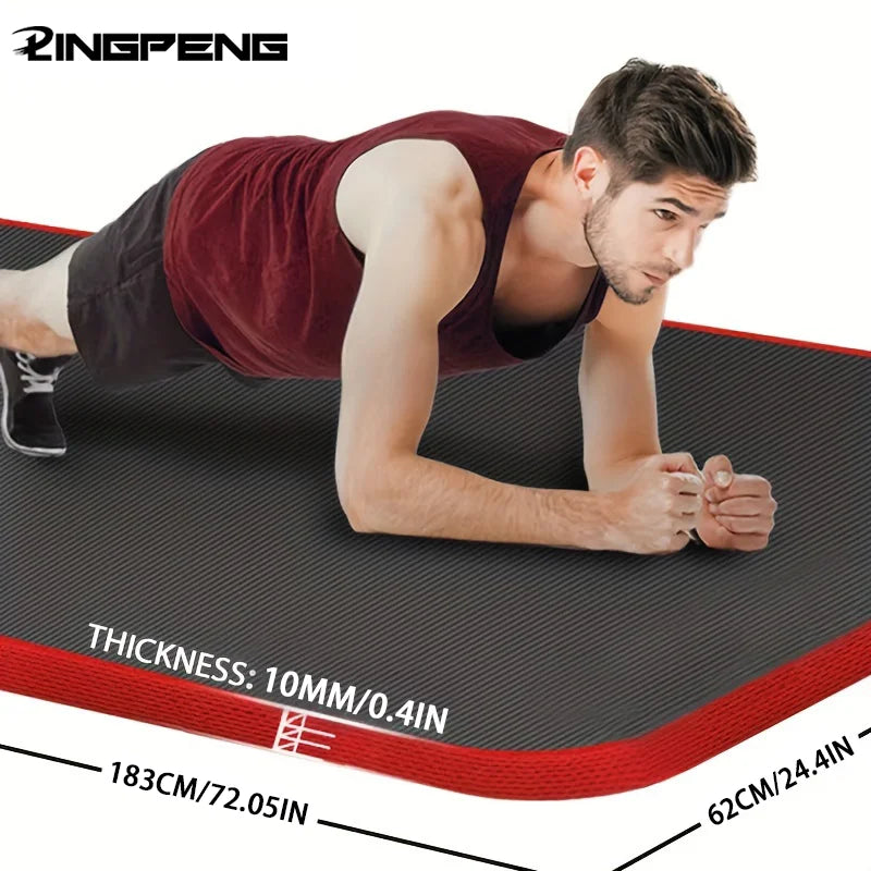 10MM Extra Thick 183cmX62cm Yoga Mats Non-slip Exercise Mat