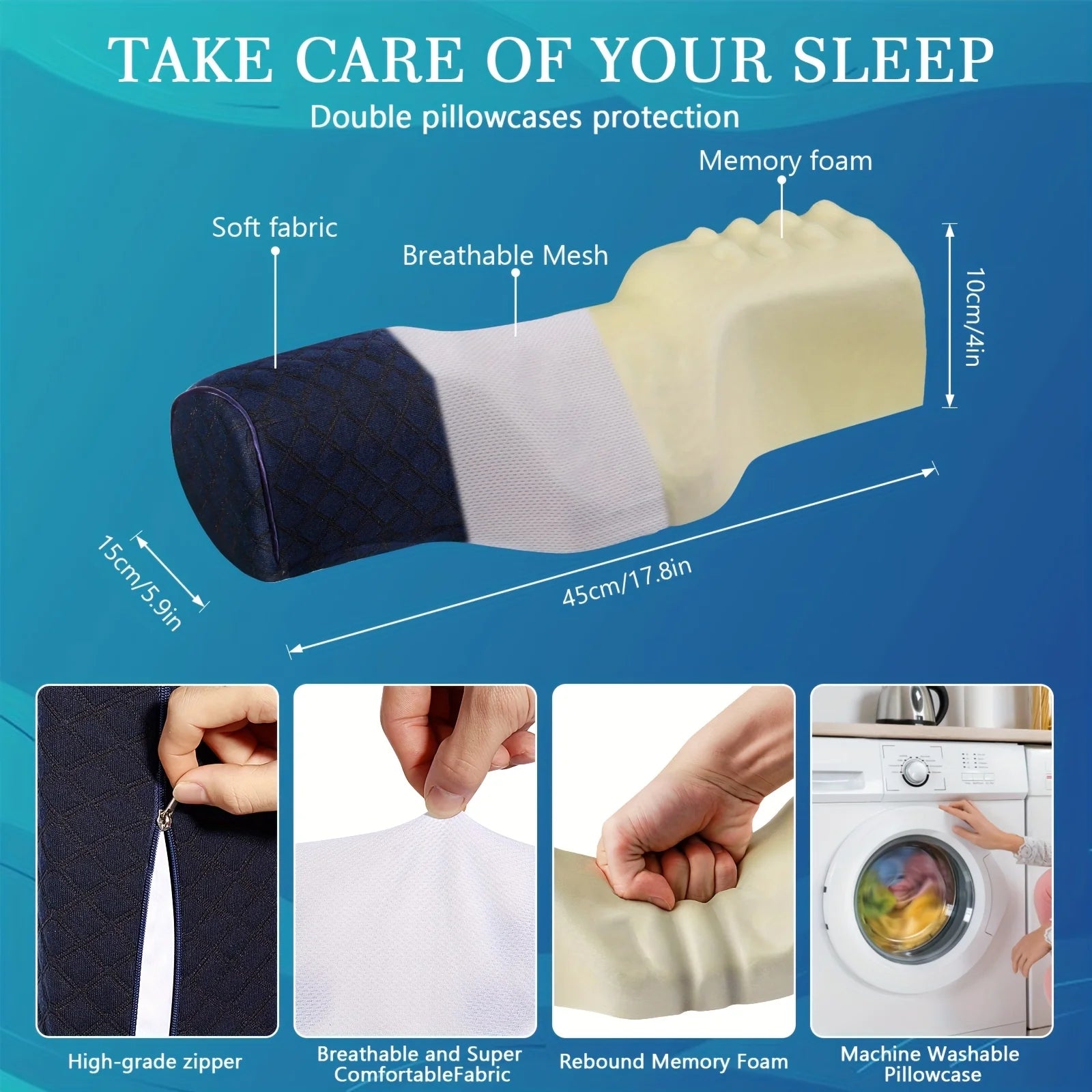 Orthopedic Neck Pillow: Superior Cervical Support, Soft Memory Foam