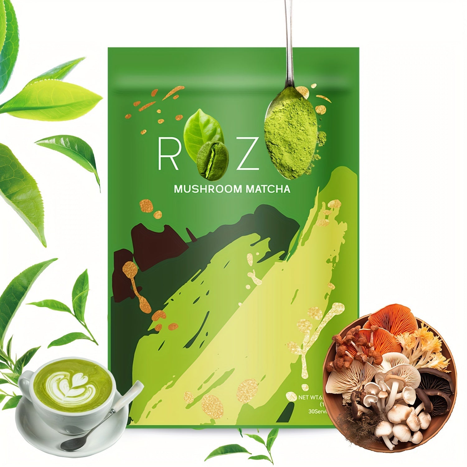 Mushroom Coffee - Premium Coffee Blend With Grass Fed Collagen, Reishi, Cordyceps, Lion's Mane And L-Theanine